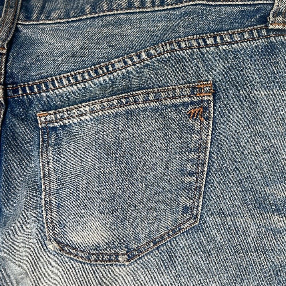 Madewell High Rise Cut Off Denim Shorts Distressed Sz 27 - Picture 5 of 10